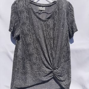 Gray Snakeskin print T Shirt